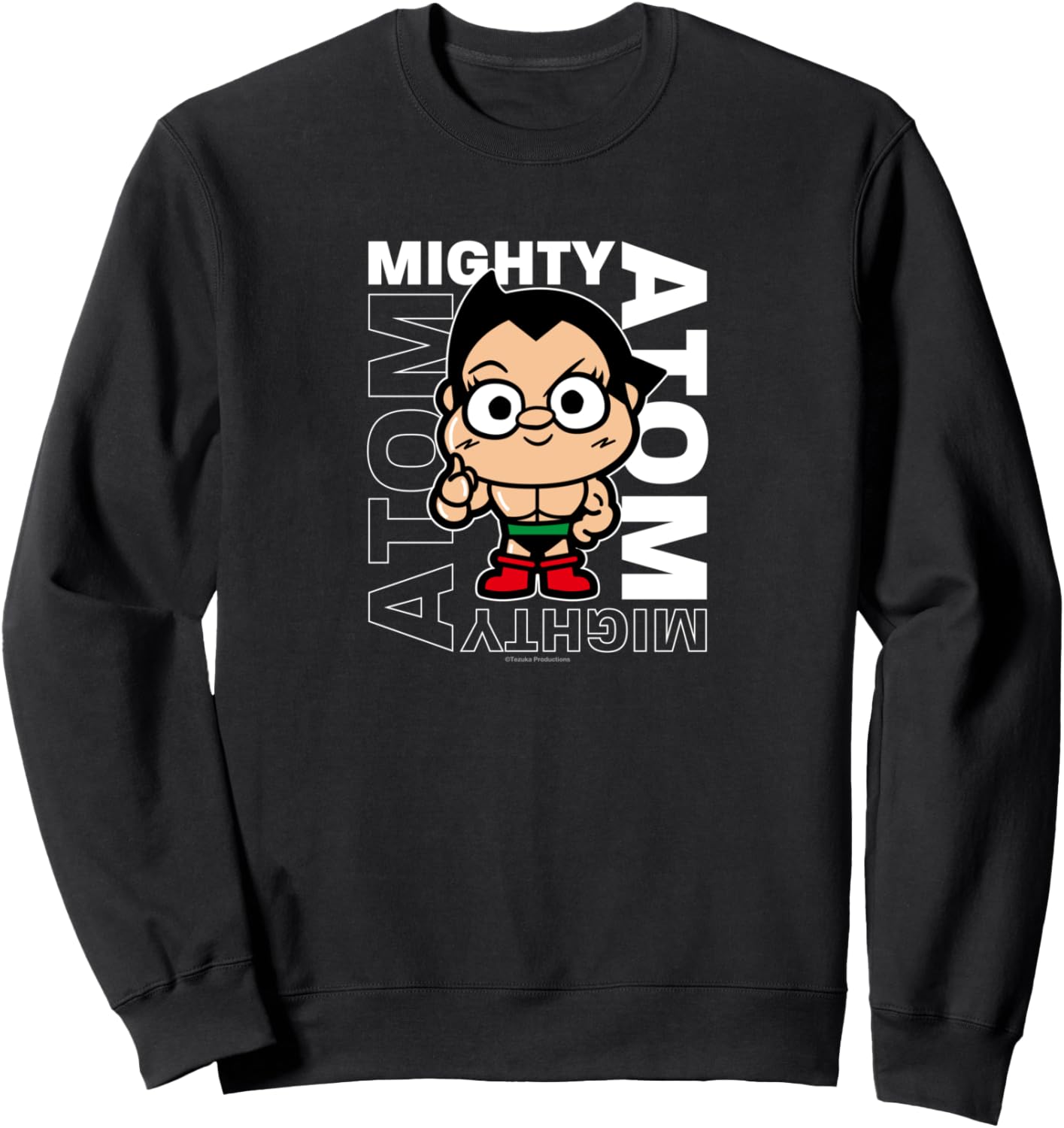 

Astro Arm Atom Mikimukiatom (Типография) (C) Tezuka Productions Толстовка, черная (black 19-3911tcx), размер S Osamu Tezuka World