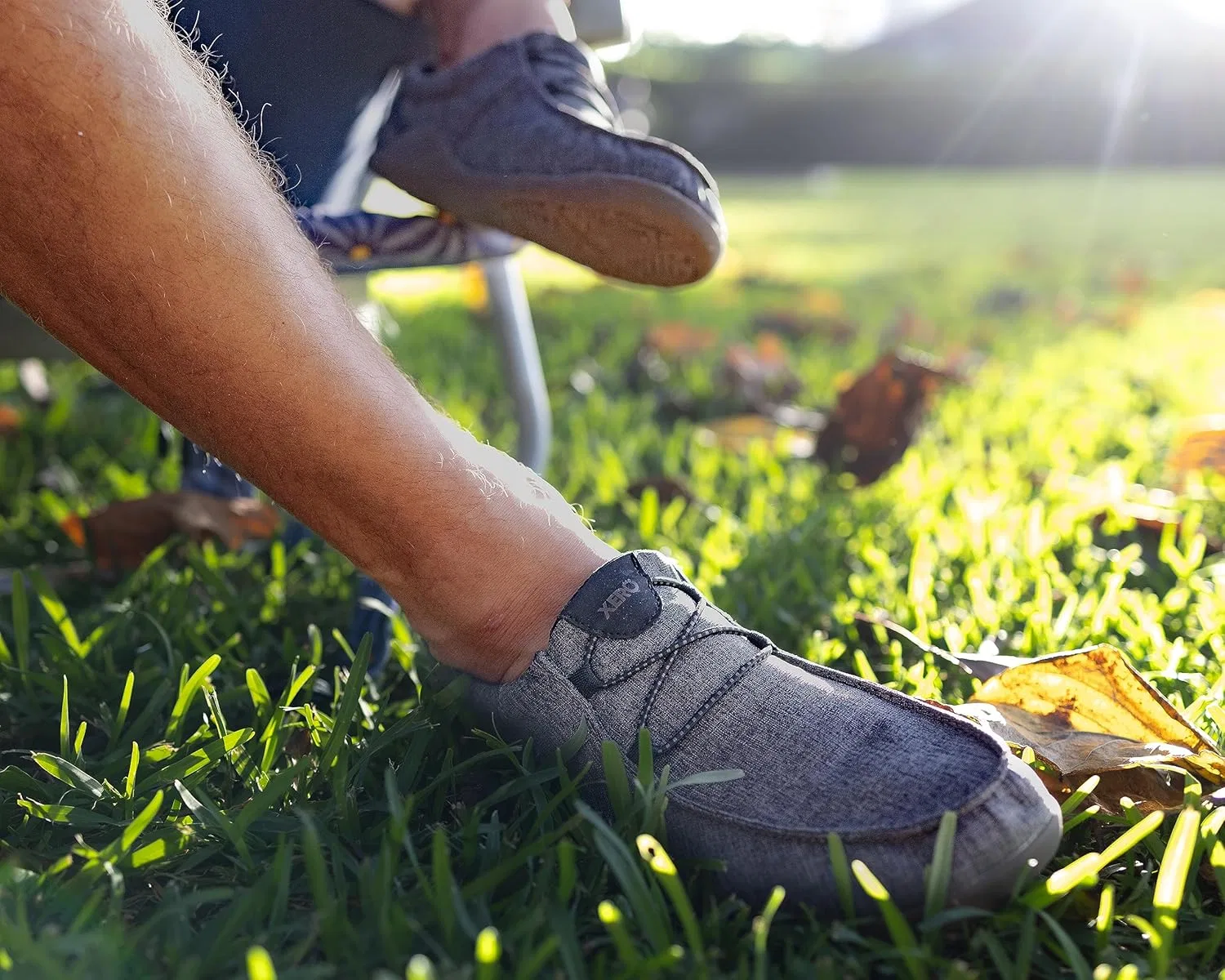 Мокасины-слипоны Xero Shoes Kona для мужчин - нулевой перепад высоты подошвы, легкие и создают ощущение ходьбы босиком, Asphalt — фото 2