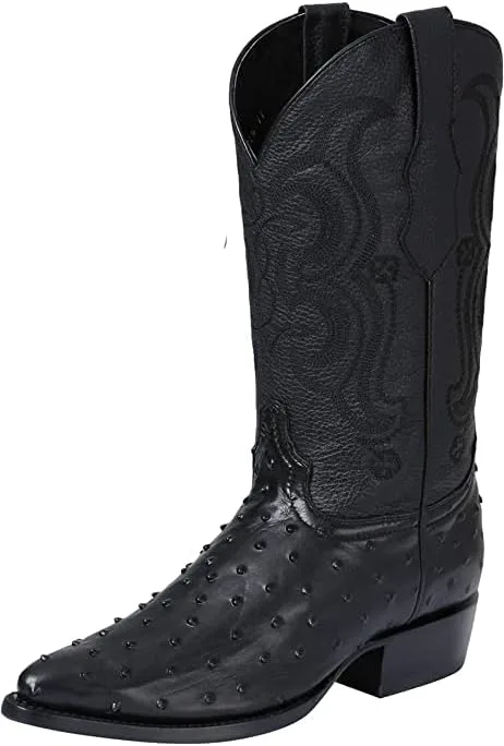 

Западные ботинки из кожи с принтом, ковбойские ботинки Bota Vaquera с гравировкой, имитация J El General 1901, черный