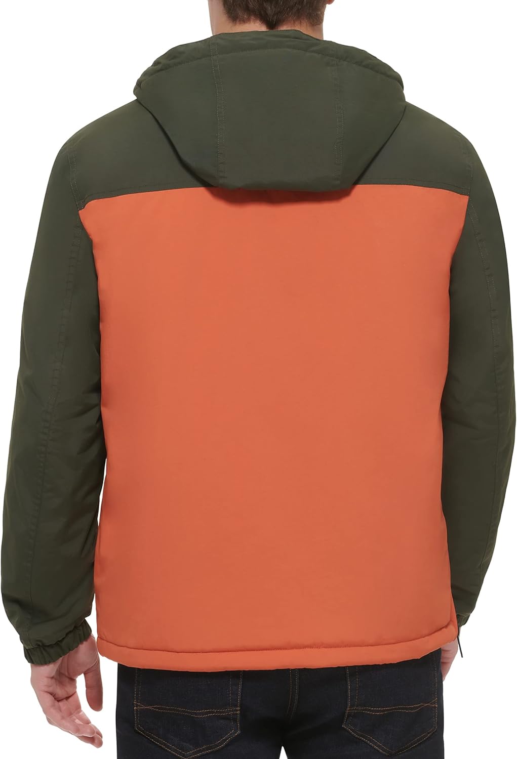 Мужская спортивная куртка Tommy Hilfiger с флисовой подкладкой и капюшоном, Rosin/Burnt Orange — фото 2