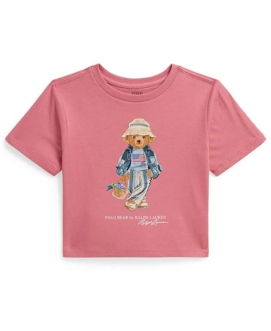 Детская футболка-поло с круглым вырезом, свободного кроя, размер 2-6X Polo Ralph Lauren, desert розовый