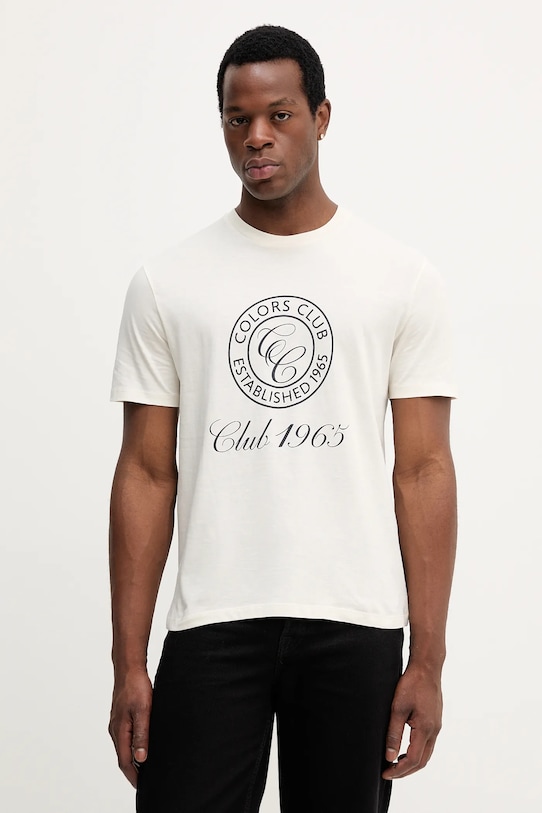 

Хлопковая футболка United Colors Of Benetton, бежевый