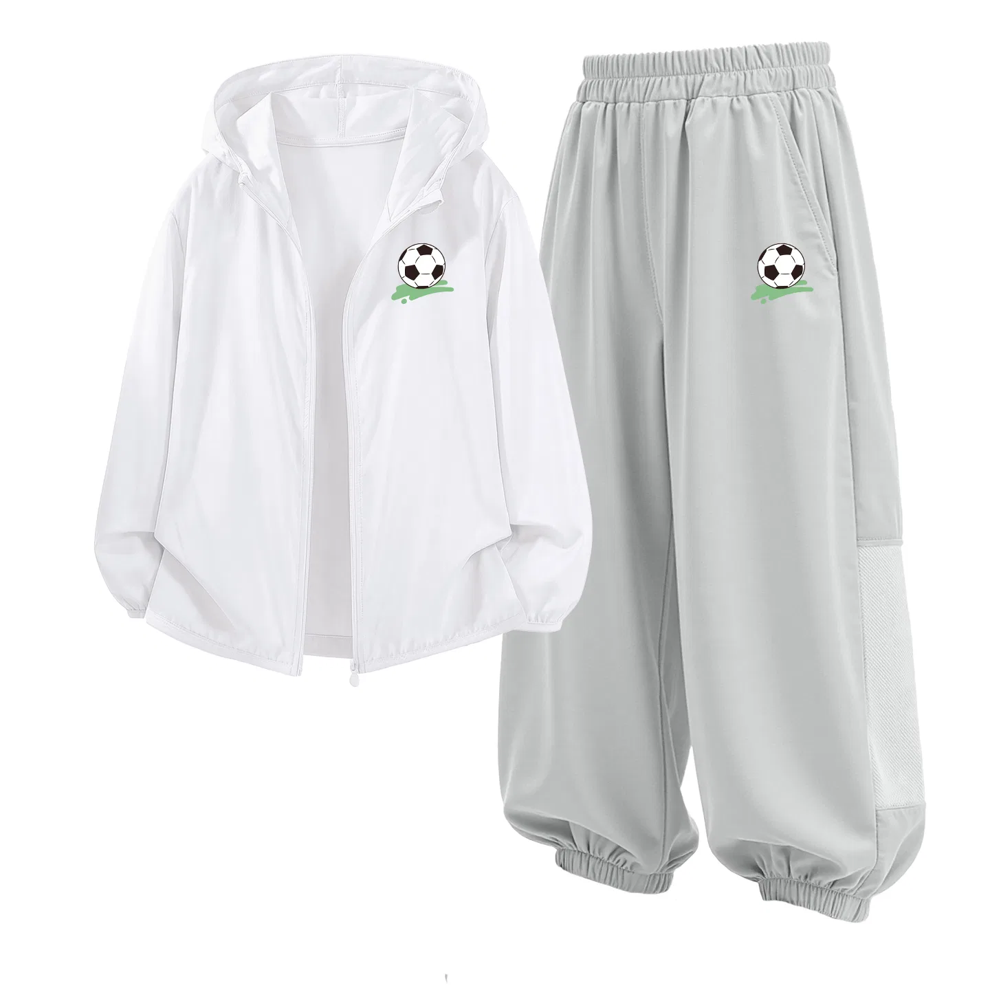 Детский спортивный костюм с капюшоном Disney Kids Casual Sportswear, белый/серый
