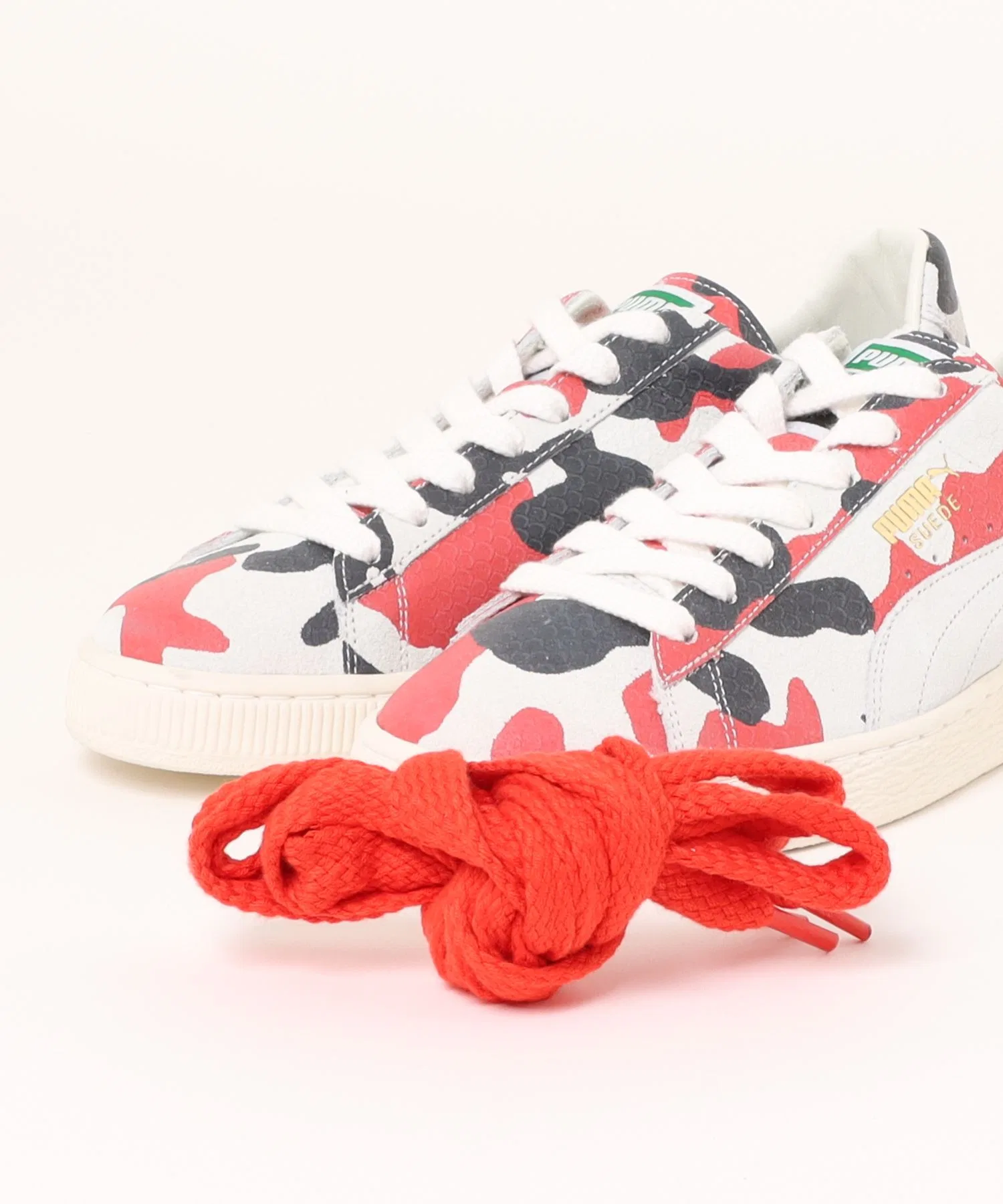 Мужские кроссовки PUMA SUEDE MIJ KOI из натуральной кожи белые — фото 4