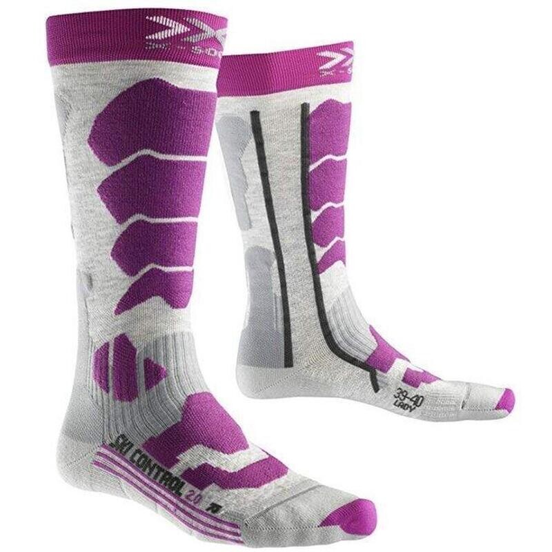

Лыжные носки X-Socks, цвет grau/violett