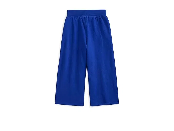 Штаны широкие флис Big Pony Fleece Wide-leg Sweatpants Polo Ralph Lauren Kids, New Sapphire — фото 2
