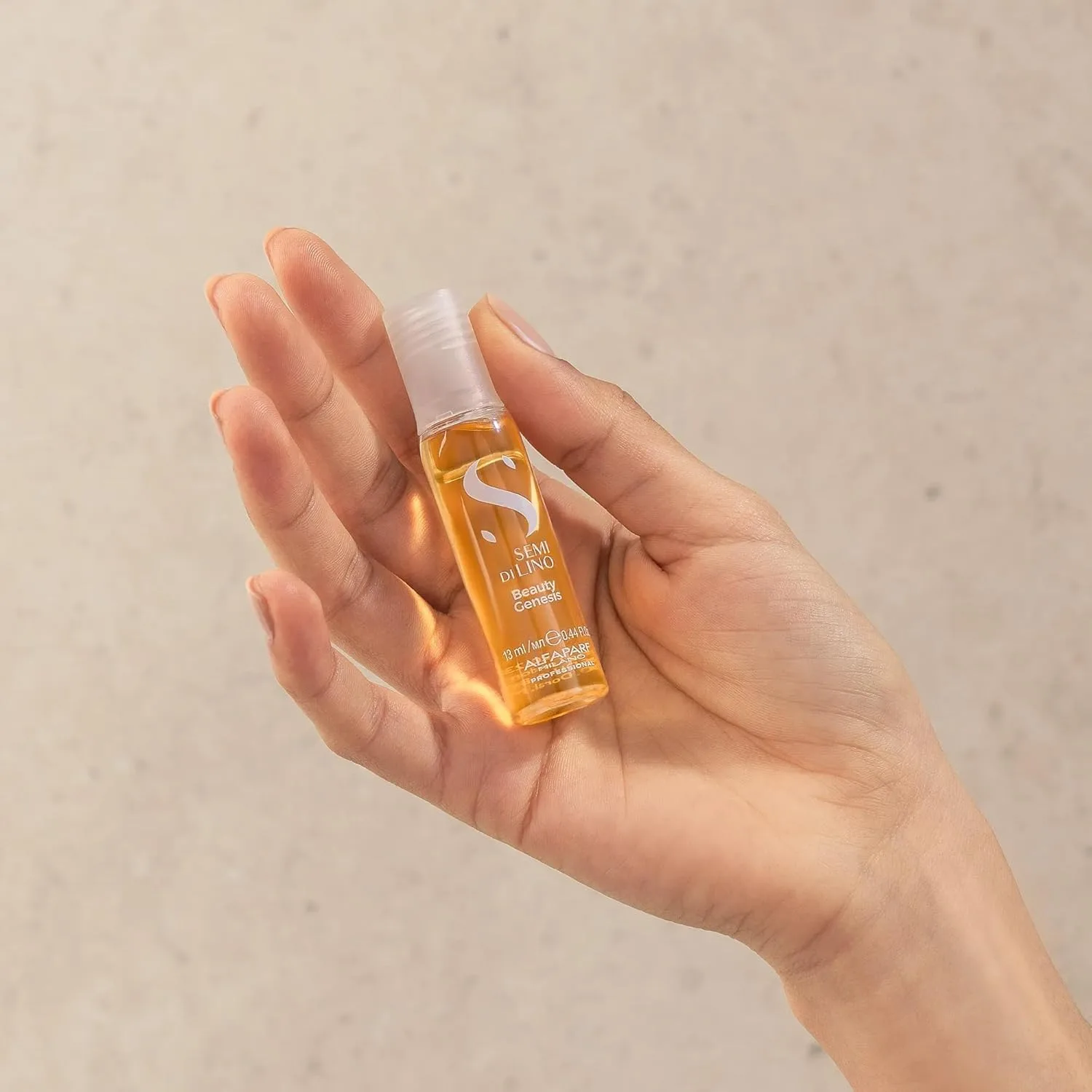 ALFAPARF MILANO Semi di Lino Sublime Cellula Madre Beauty Genesis ампулы с арганой для сияния и здоровья волос, защита цвета, 12 ампул по 13 мл — фото 4