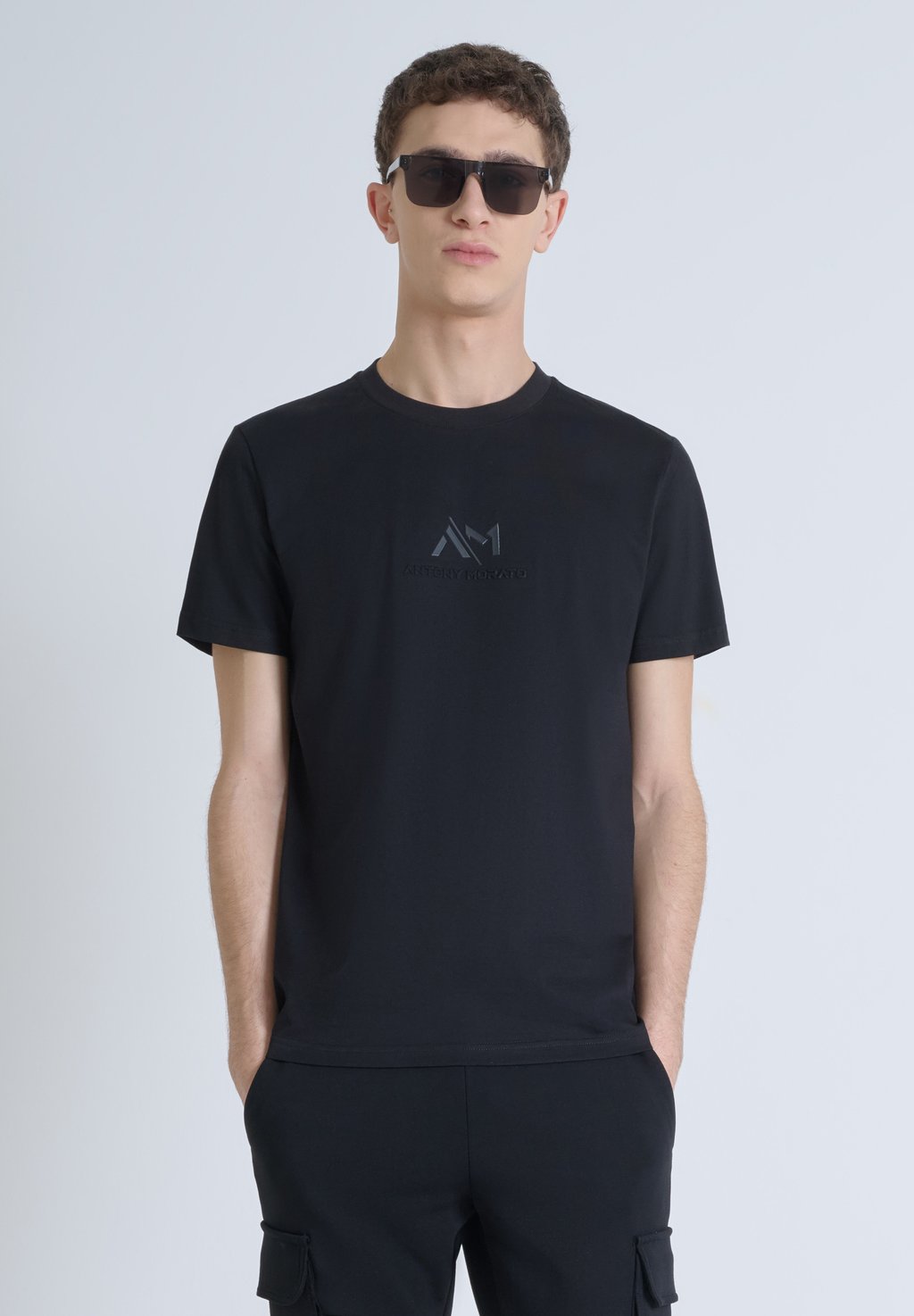 

Футболка с принтом IN FABRIC WITH FOAM AND EMBOSSED LOGO Antony Morato, черный