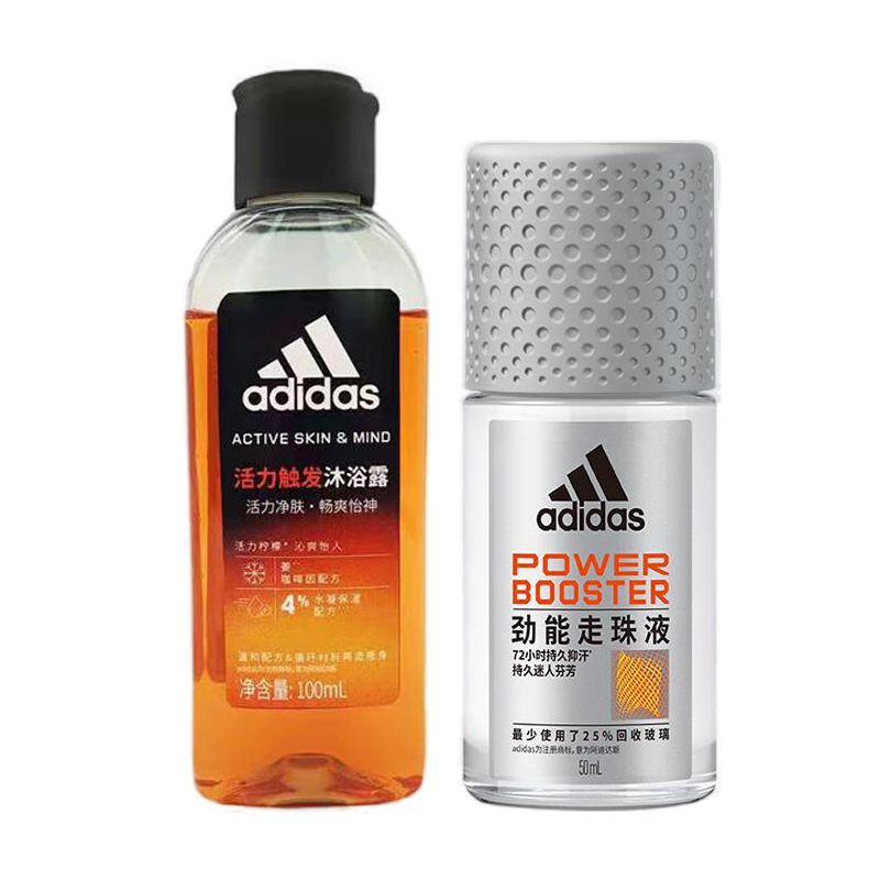 Мужской антиперспирант Active Trigger Roll on Shower Gel с успокаивающим эффектом для комбинированной кожи Adidas, men's multi-action antiperspirant 50ml+active shower gel 100ml — фото 2