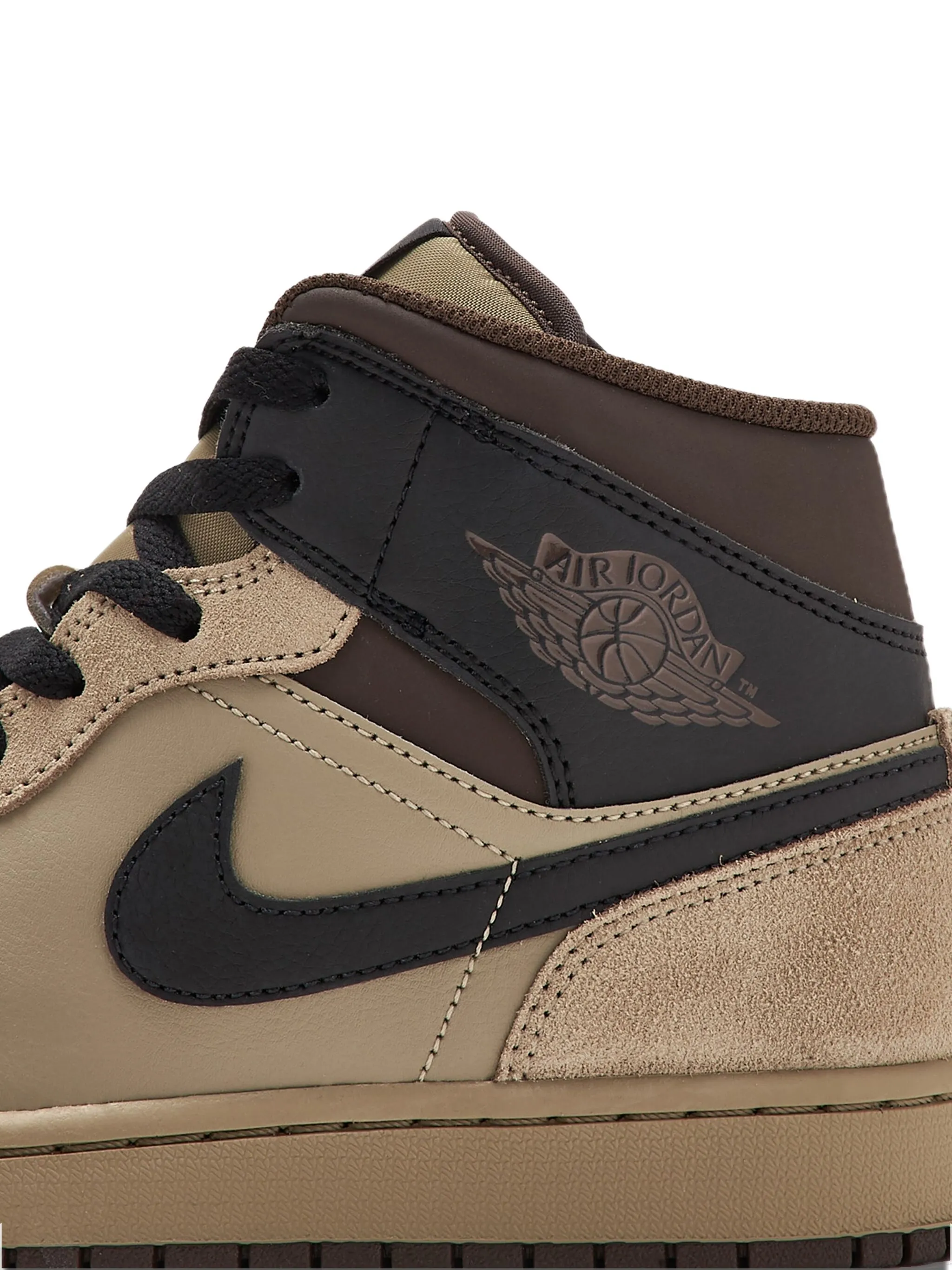 Кроссовки Air Jordan 1 Mid Nike, коричневый — фото 4