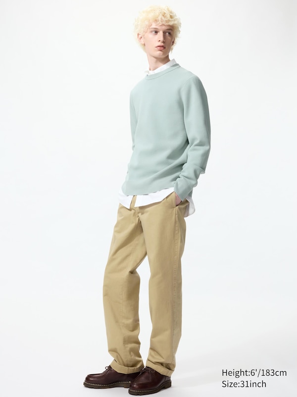 

Прямые чиносы relaxed fit Uniqlo, 34 brown