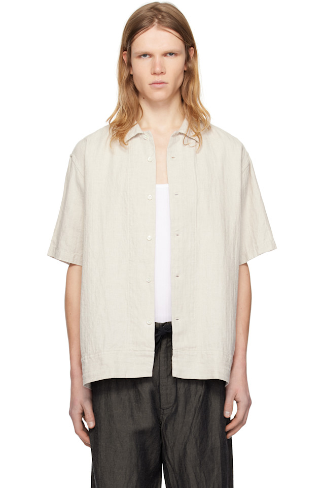 

Короткий рукав рубашки Claude Pilgrim Surf + Supply, цвет natural