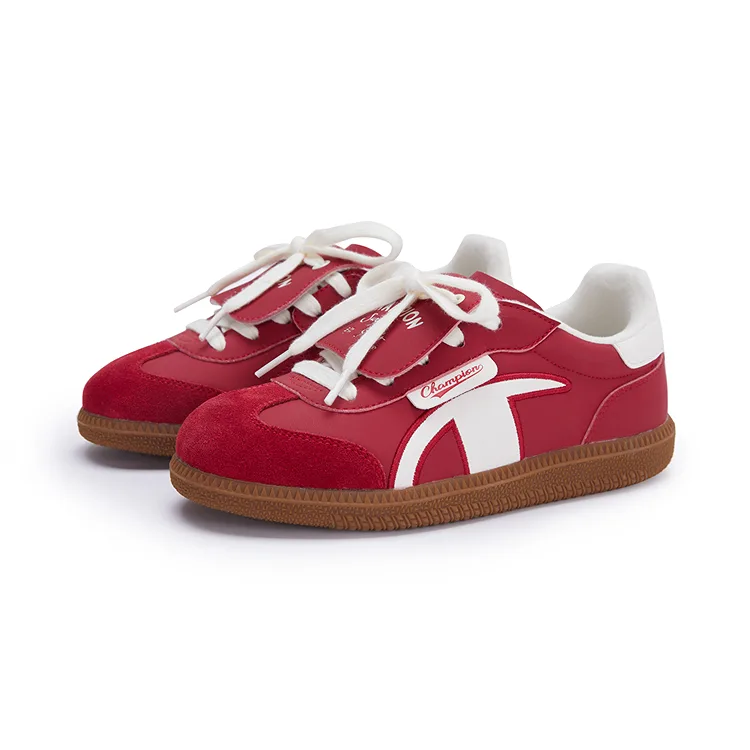 Champion Kids Детские скейтерские кроссовки low top из искусственной кожи, устойчивые к скольжению и истиранию, красные — фото 3
