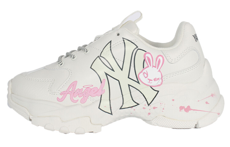 

Кроссовки MLB Chunky Sneakers Unisex Low-top White/pink/black, белый