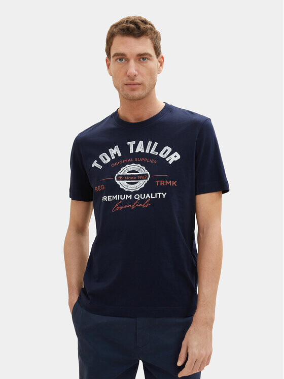 

Футболка стандартного кроя Tom Tailor, синий