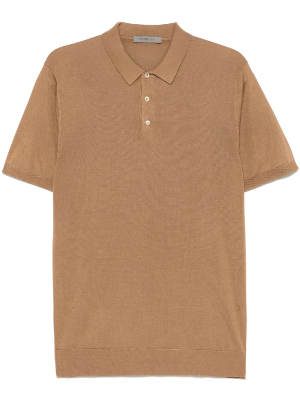 

Рубашка-поло Corneliani из тонкого трикотажа, коричневый