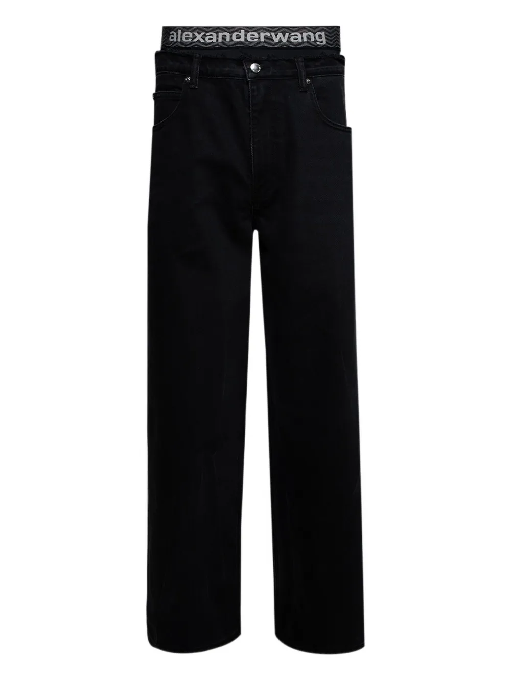 

Джинсы с поясом Alexander Wang, черный