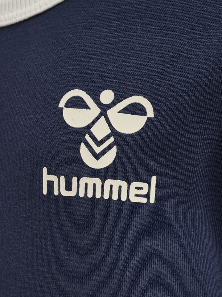 Футболка Hummel Druckknopf T-Shirt L/S Hmlmaule Jungen, цвет BLACK IRIS — фото 3