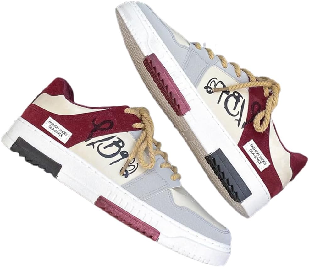 

Мужские легкие кроссовки с мягкой подошвой, цветными вставками, для спорта и прогулок, удобные, дышащие, без шнурков Lexamen, красный