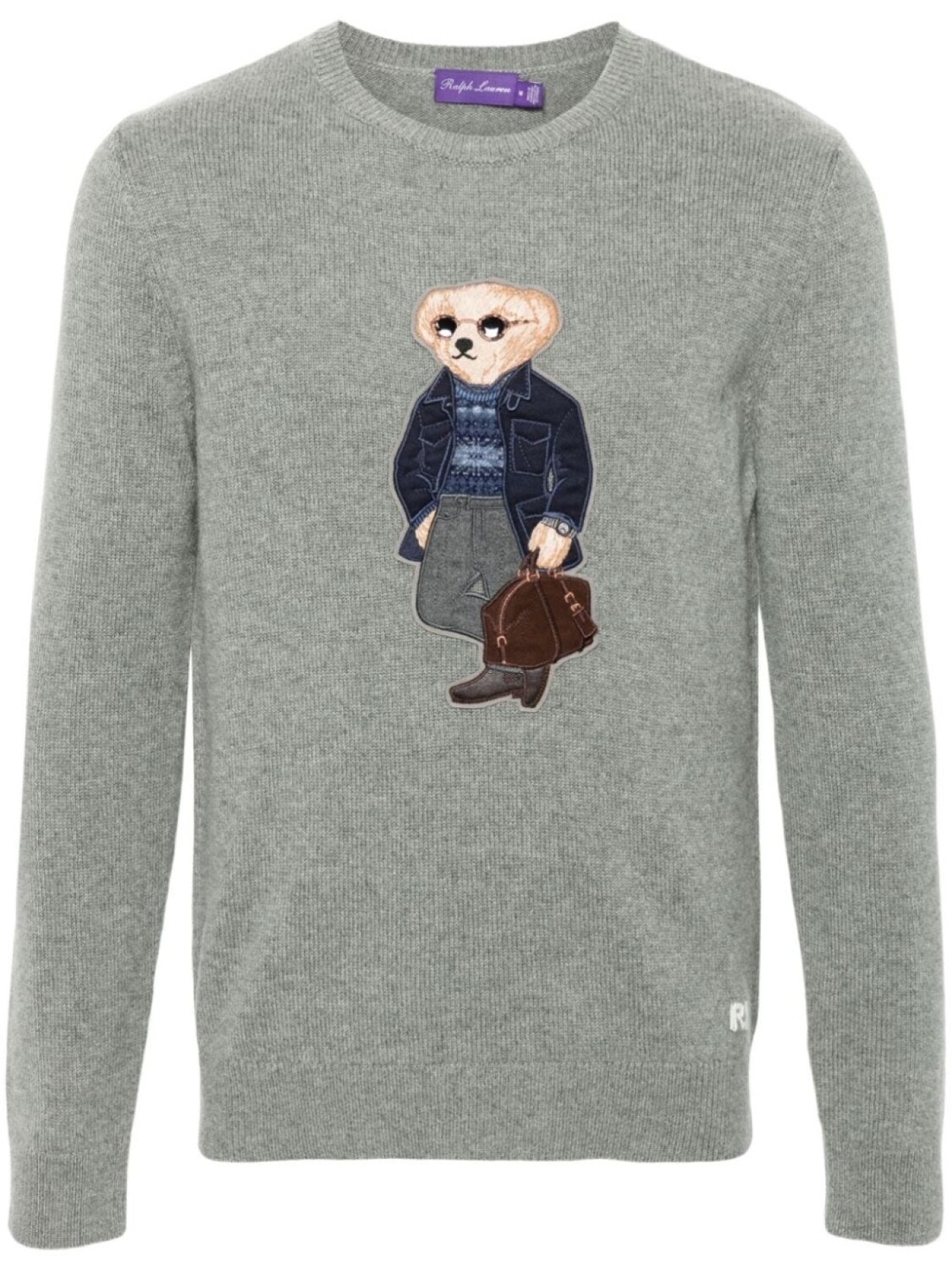 

Ralph Lauren Collection свитер с нашивкой Polo Bear, серый