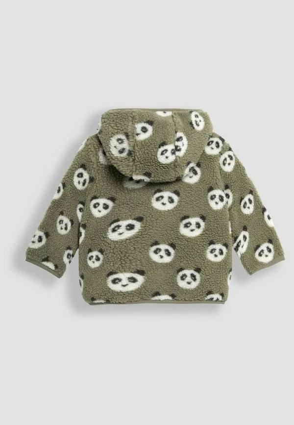 Флисовая куртка panda borg стандартного кроя Jojo Maman Bébé, Stone Panda — фото 2