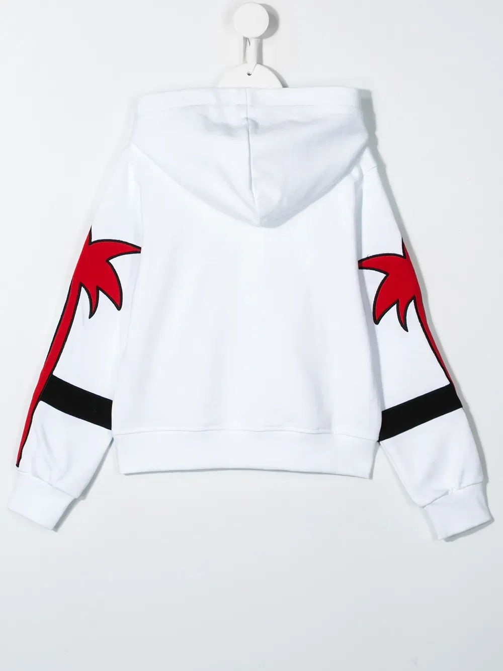 Худи с логотипом и принтом пальм Msgm Kids, белый — фото 2
