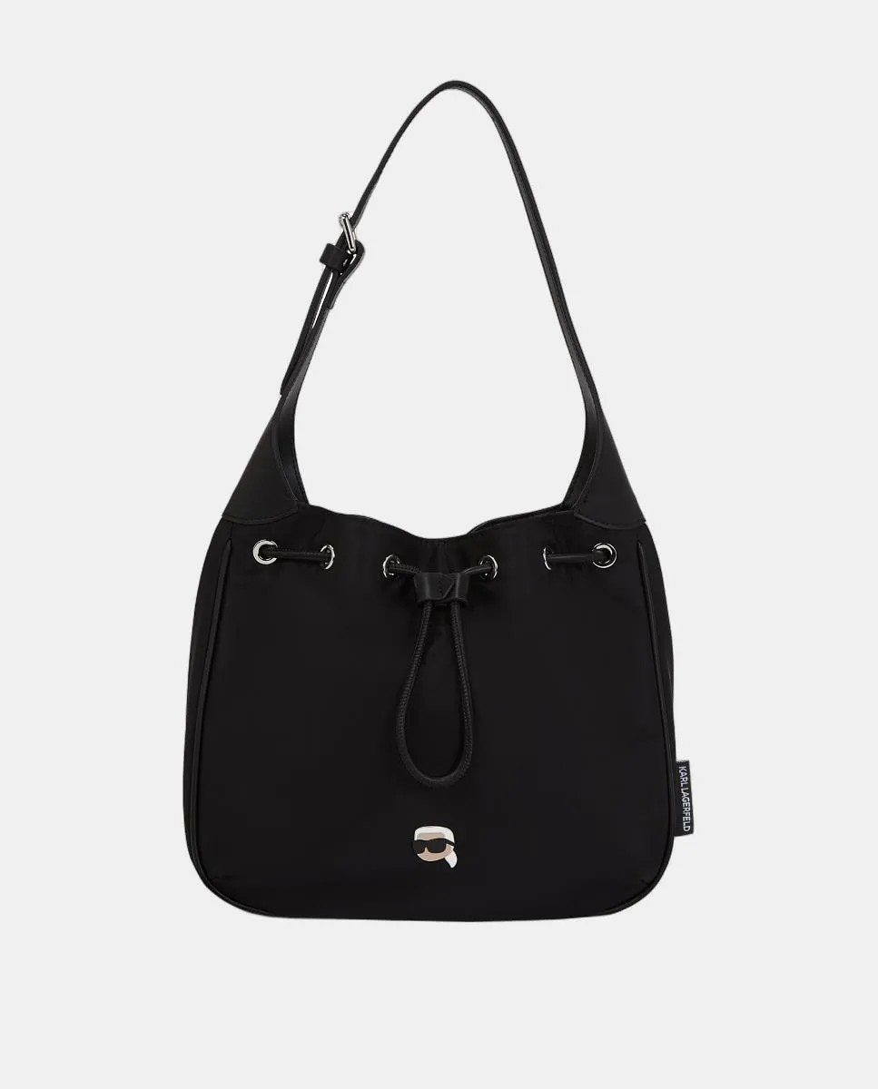 

Средняя сумка через плечо из полиамида с застежкой-молнией Karl Lagerfeld, черный