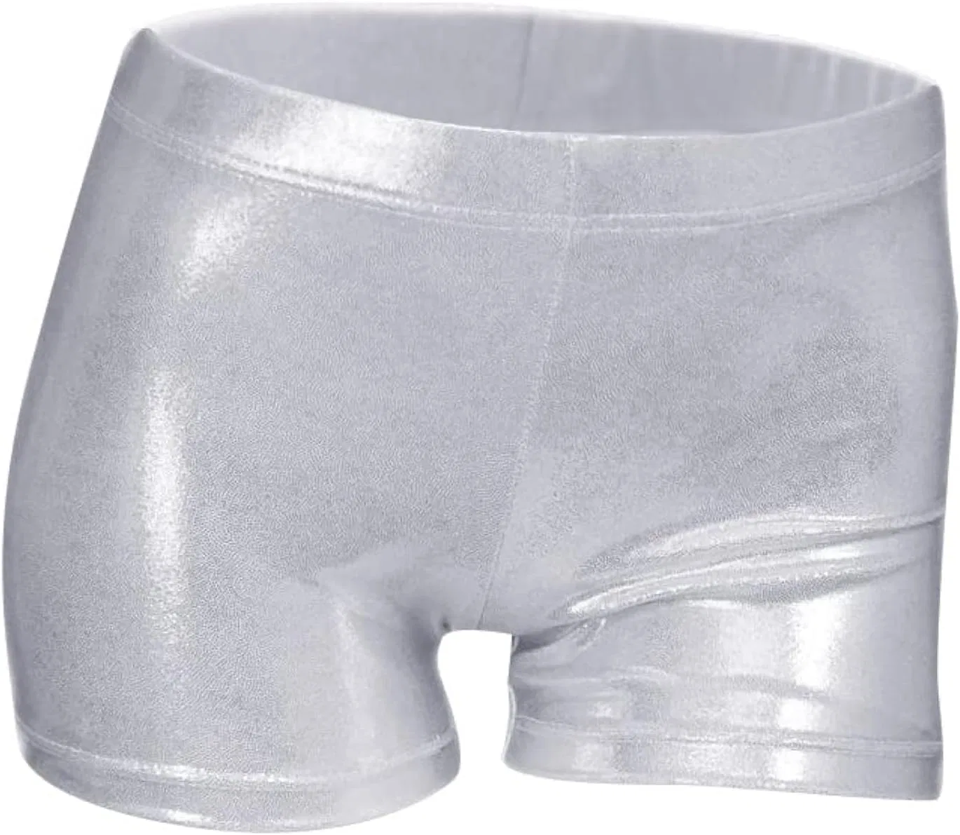 ZIZI Aosva Little Big Girls' Sparkle Dance Tumbling Athletic Gymnastics Short 2-14Years, серебро