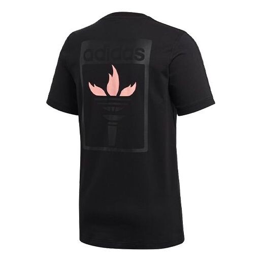 

Футболка originals flame printing short sleeve black Adidas, черный
