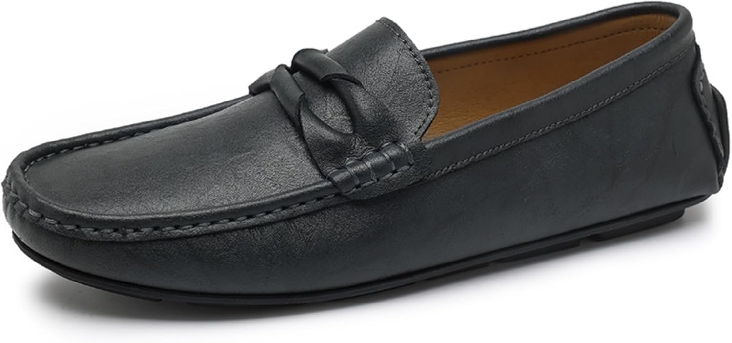 

Мужские классические лоферы из натуральной кожи, удобные, легкие, с нескользящей подошвой, повседневные, работы в офисе, вечеринок, прогулок, мягкие лоферы с декоративной перемычкой, мокасины, топсайдеры Yrzhgdl, черный