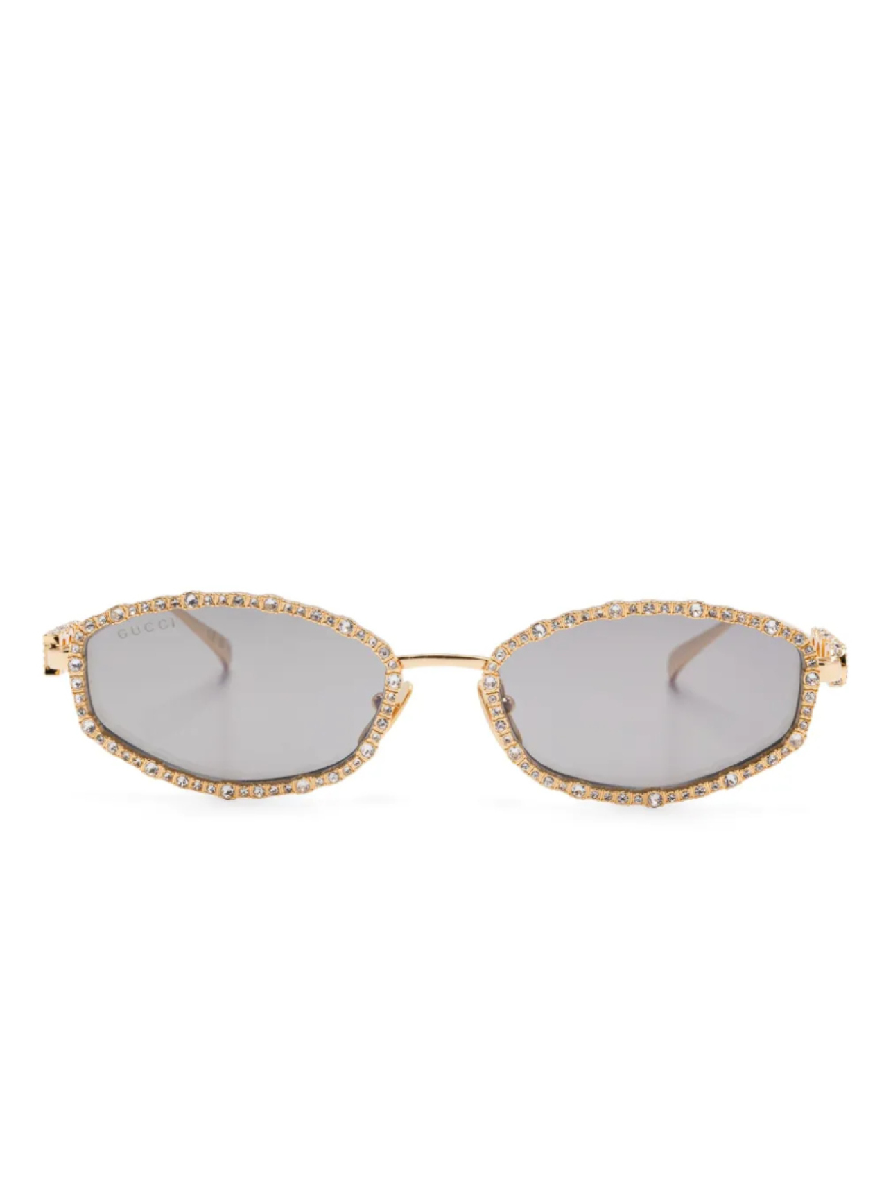 

Солнцезащитные очки в овальной оправе Gucci Eyewear, золотой