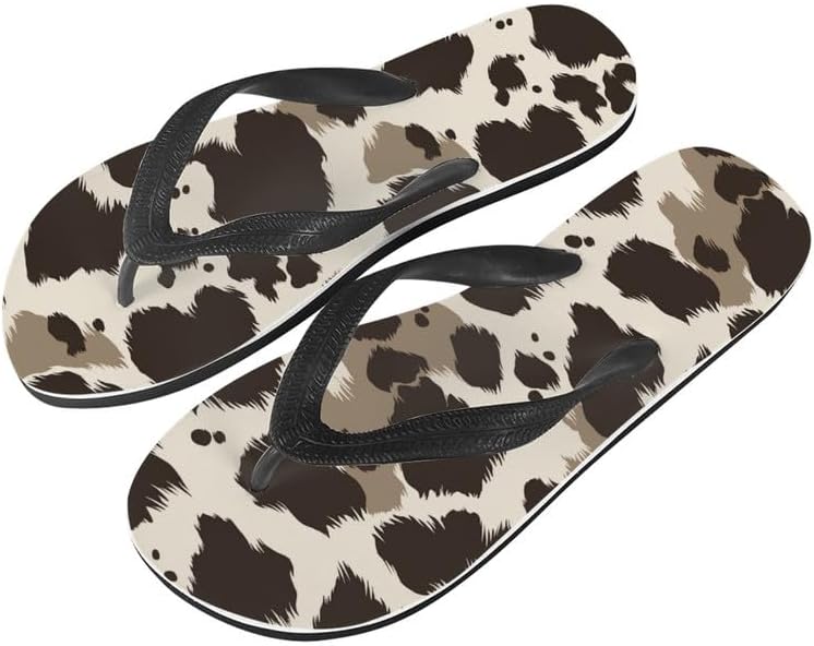 

Сандалии Semiouray Women Galaxy Flip Flop, шлепанцы с рисунком черепа животного и бабочки, удобная обувь для отеля и путешествий, Cartoon Animal Spot