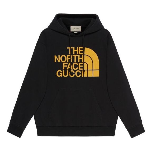 

Толстовка x the north face crossover printing hoodies pullover long sleeves 'black' Gucci, черный