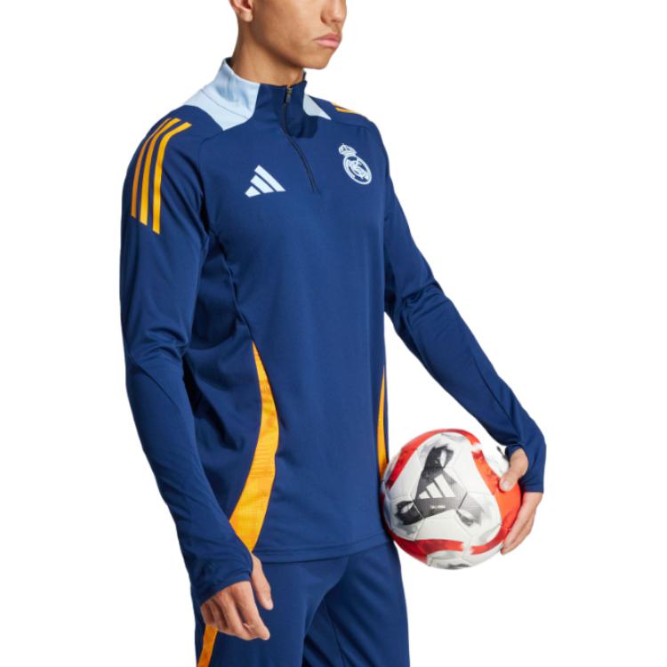 Футболка Real Madrid AEROREADY Tiro 24 Competition мужская глянцевая синяя Adidas — фото 4