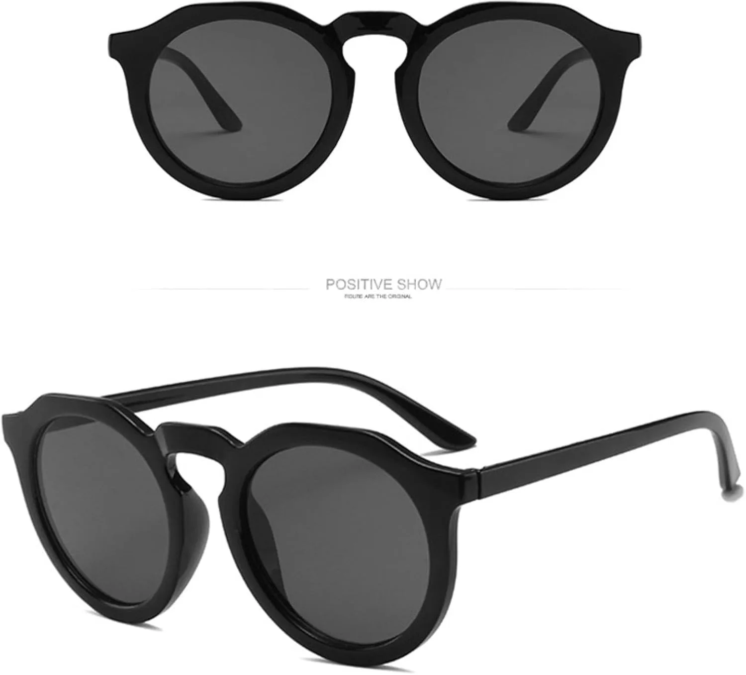 

Солнцезащитные очки с защитой от УФ-излучения UV400 | Круглые, женские | Для женщин и мужчин, для занятий спортом на открытом воздухе и вождения DSVIGF, Black-gray