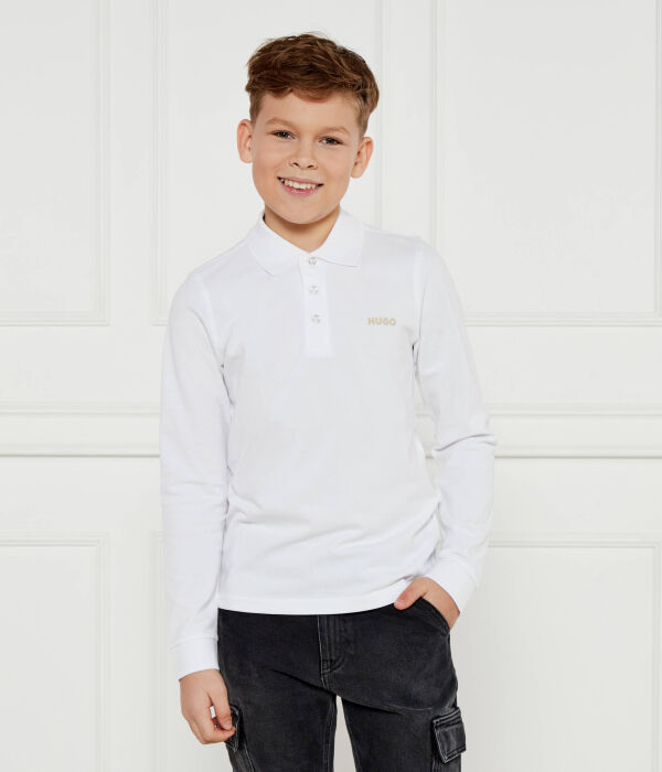 

Рубашка поло Regular fit Hugo Kids, белый
