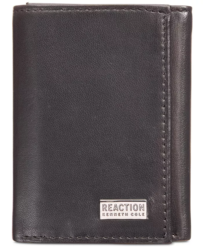 

Мужской трехсекционный кошелек увеличенной вместимости из кожи Nappa Kenneth Cole Reaction, черный