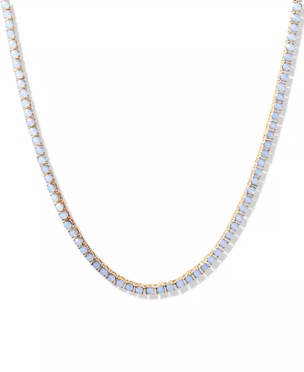 

Теннисное ожерелье Isabella с голубым опалом Brook & York, gold