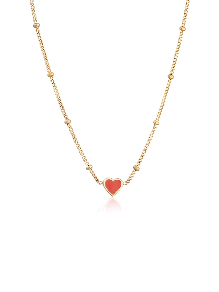 

Elli Колье из серебра 925 пробы в форме сердца с золотой отделкой