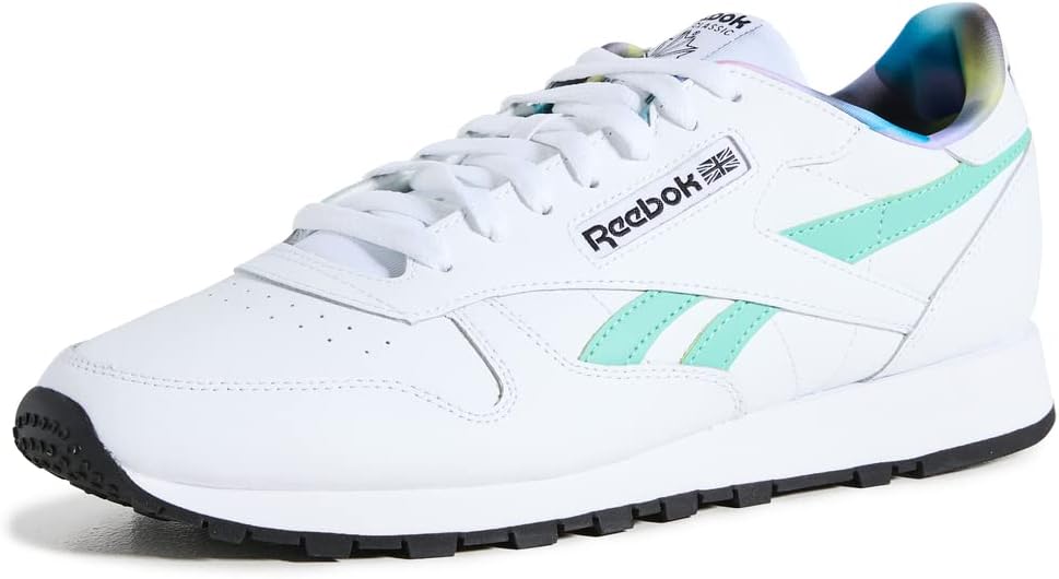 

Классические кожаные кроссовки для взрослых, унисекс V1 Reebok, белый/сиреневый/бирюзовый