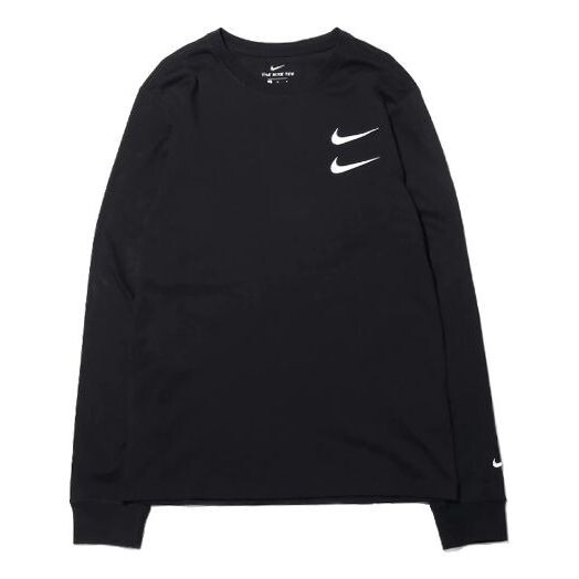 

Футболка casual sports round neck long sleeves black Nike, черный