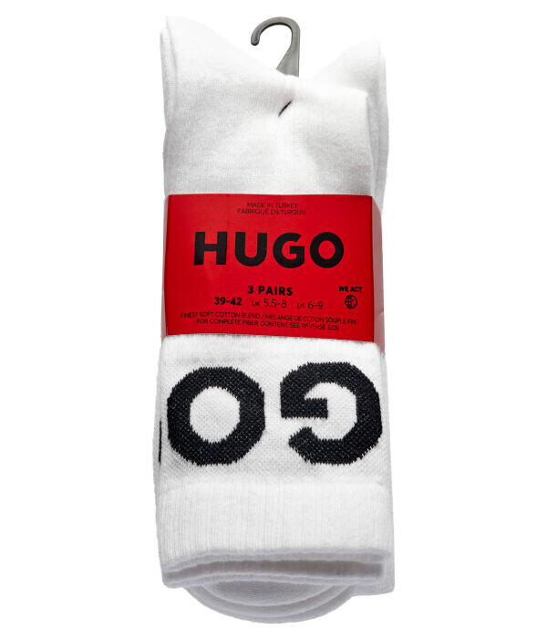 

Носки мужские Hugo Bodywear с логотипом бренда 3 пары, белый