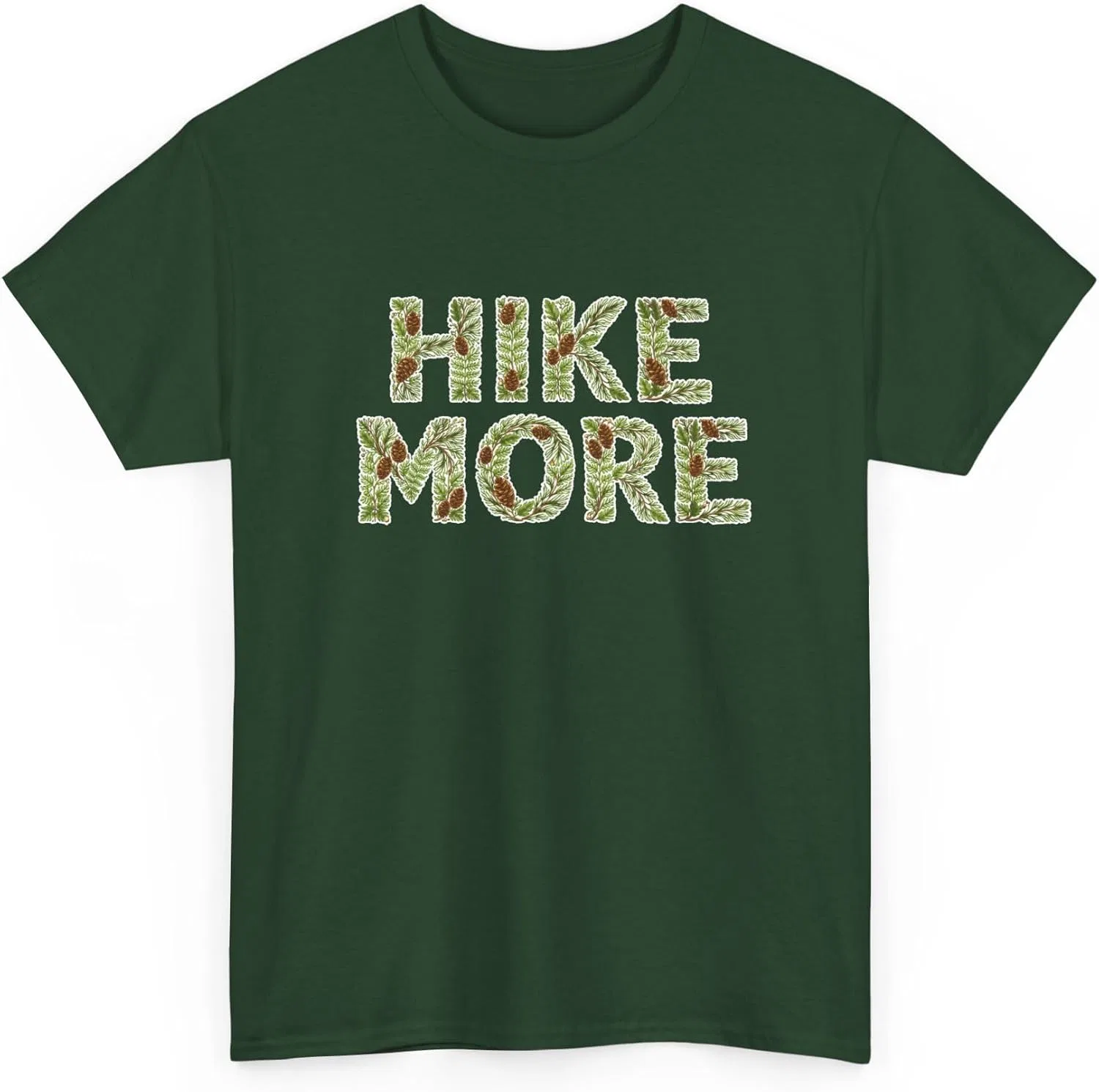 Футболка для активного отдыха с принтом HIKE MORE, GENERIC, цвет Forest Green