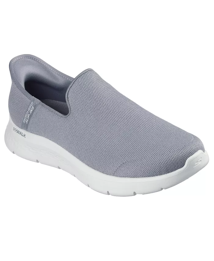 

Мужские кроссовки: Go Walk Flex - повседневные спортивные кроссовки Louis Memory Foam Slip-On от Finish Line Skechers, серый