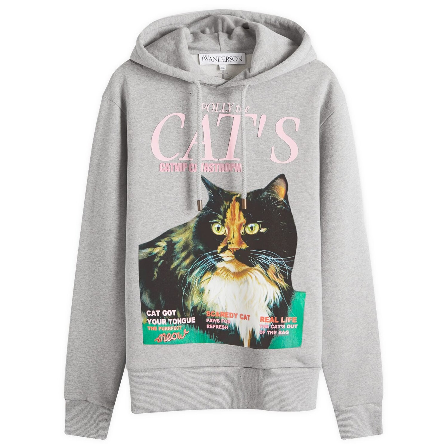 

Худи Jw Anderson Cat Print Hoodie, цвет Mid Grey Melange