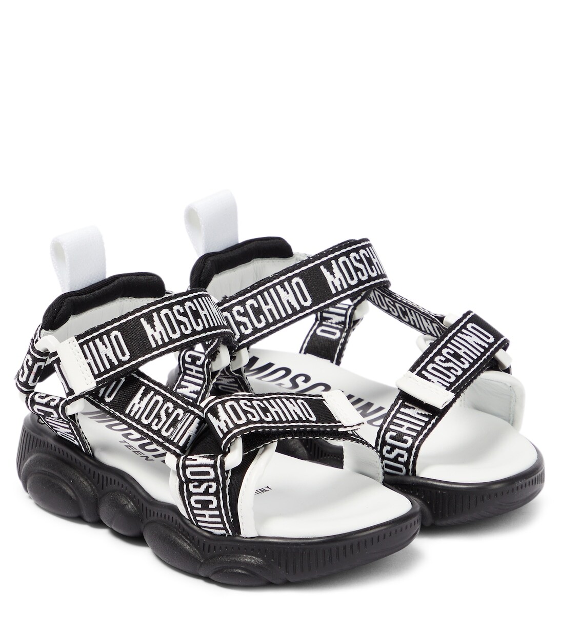 

Босоножки с логотипом Moschino Kids, черный