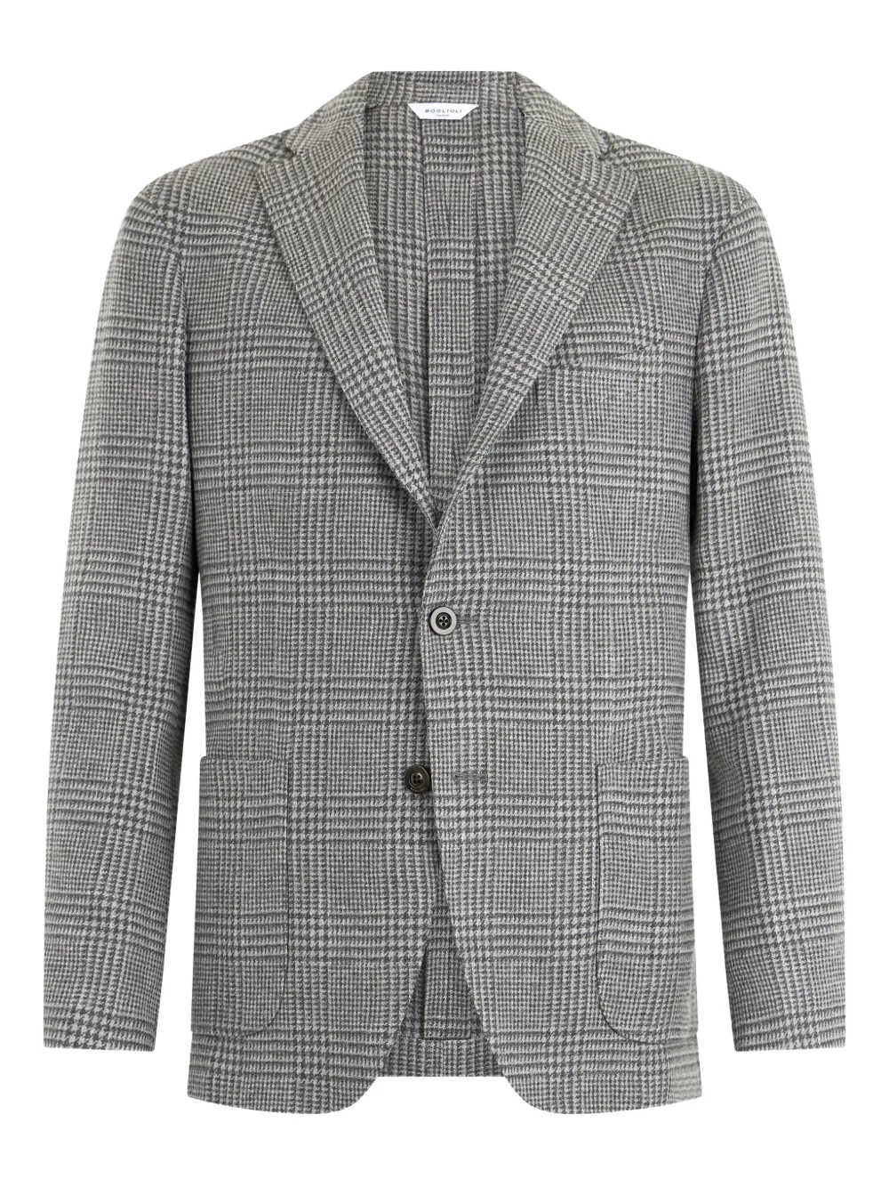

Пиджак в клетку на одной пуговице Boglioli, серый
