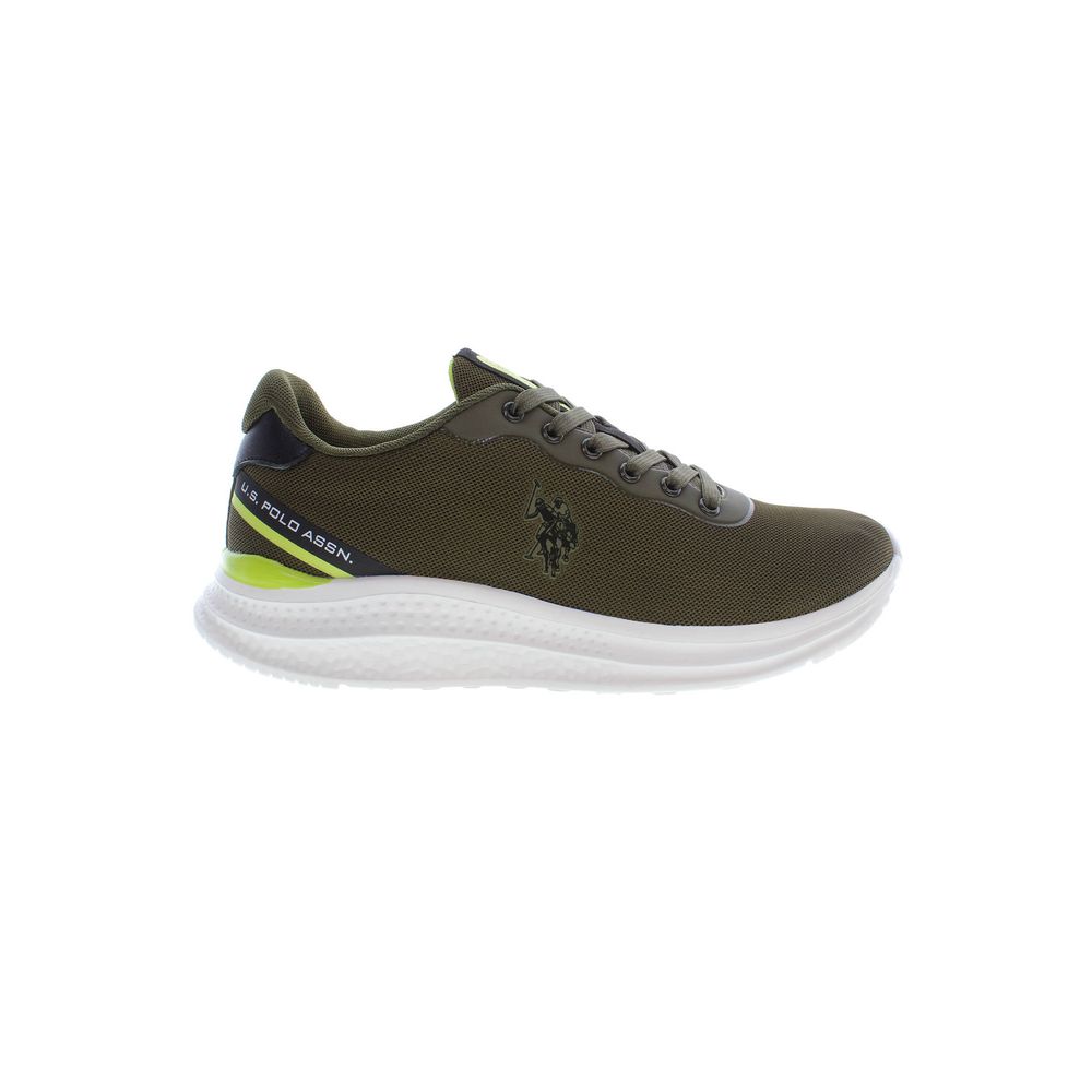 

Зеленые мужские кроссовки из полиэстера U.S. Polo Assn.