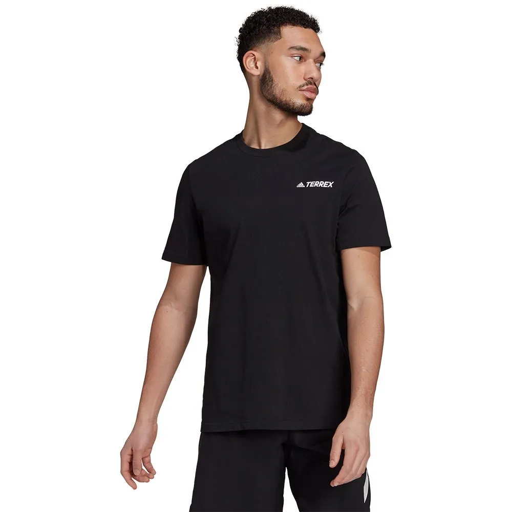 

Футболка с коротким рукавом adidas Terrex Better Cotton Mountain Graphic, черный