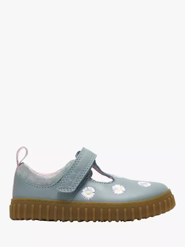 Туфли Clarks Kids' Cove, кожаные, зеленые